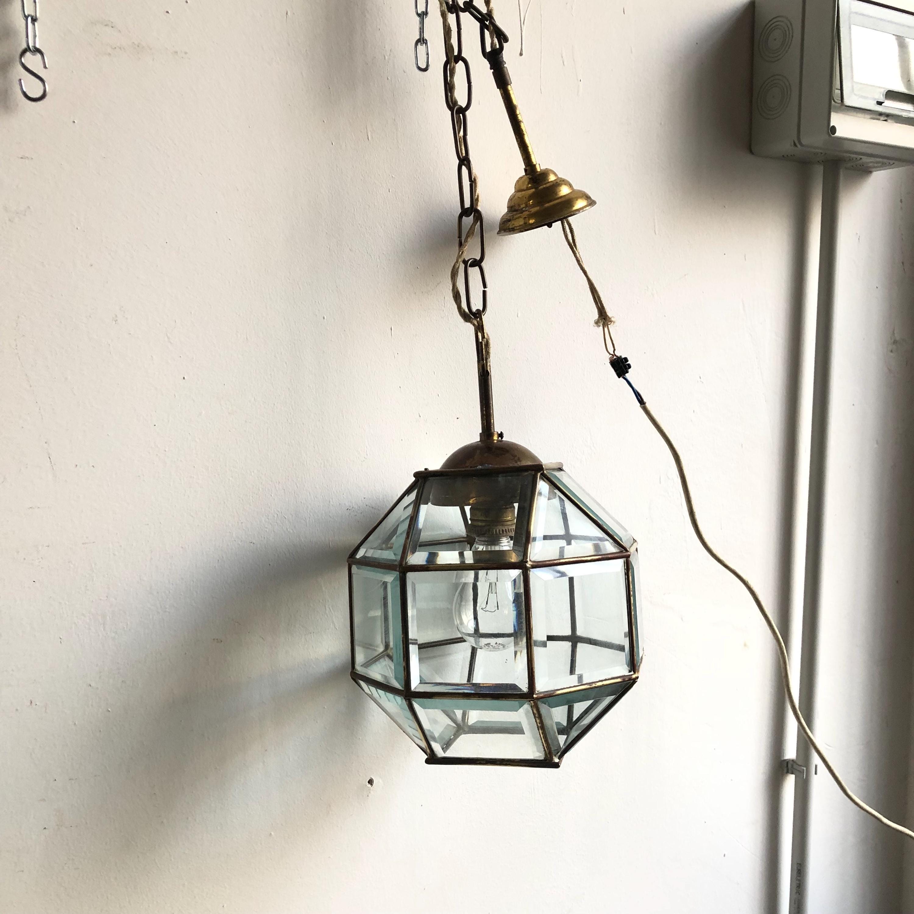 Vintage Sphere Ceiling Lamp in Brass