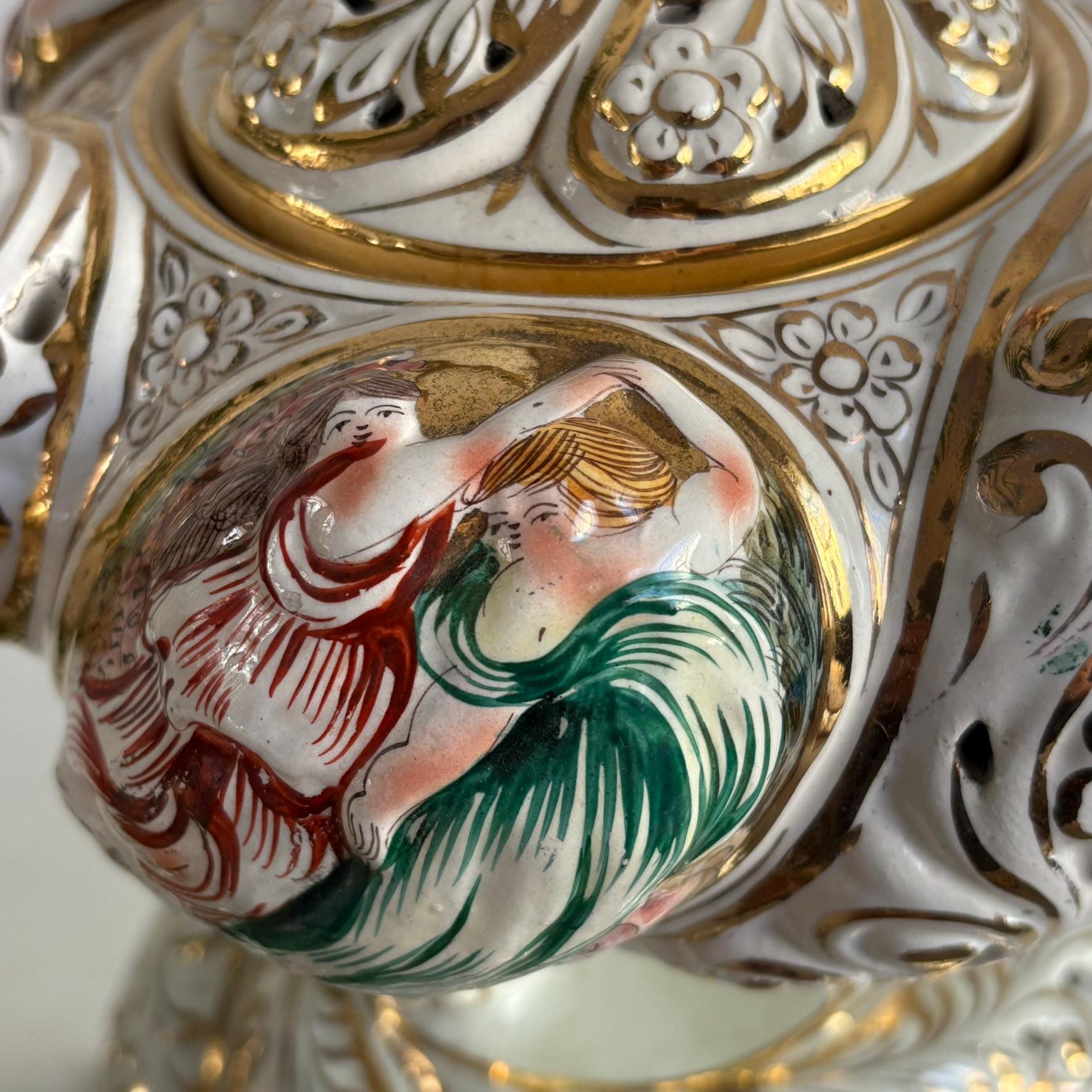 Vintage Capodimonte Ceramic Vase