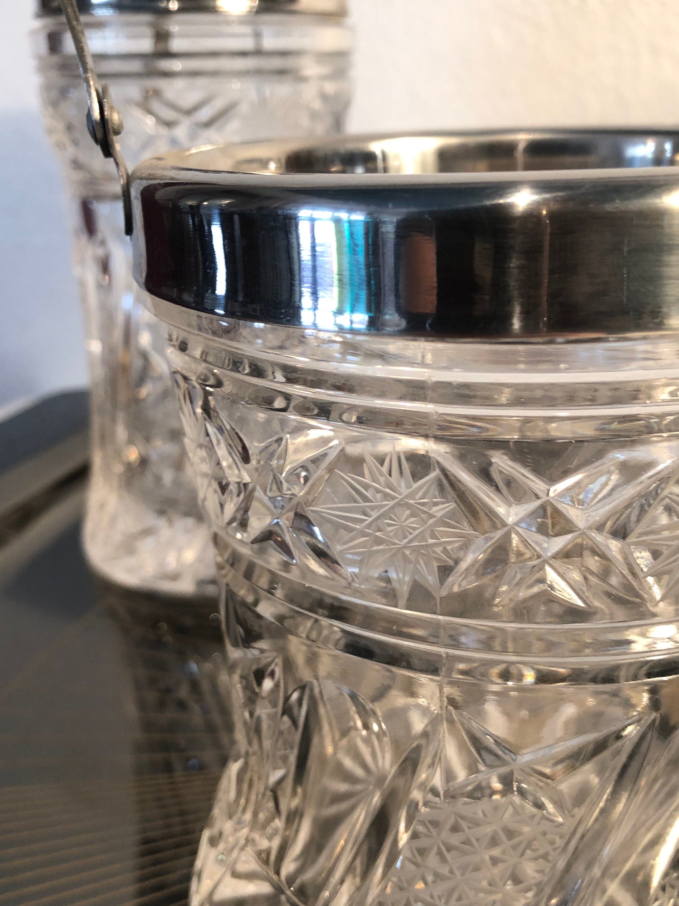 Vintage Crystal Cocktail Set