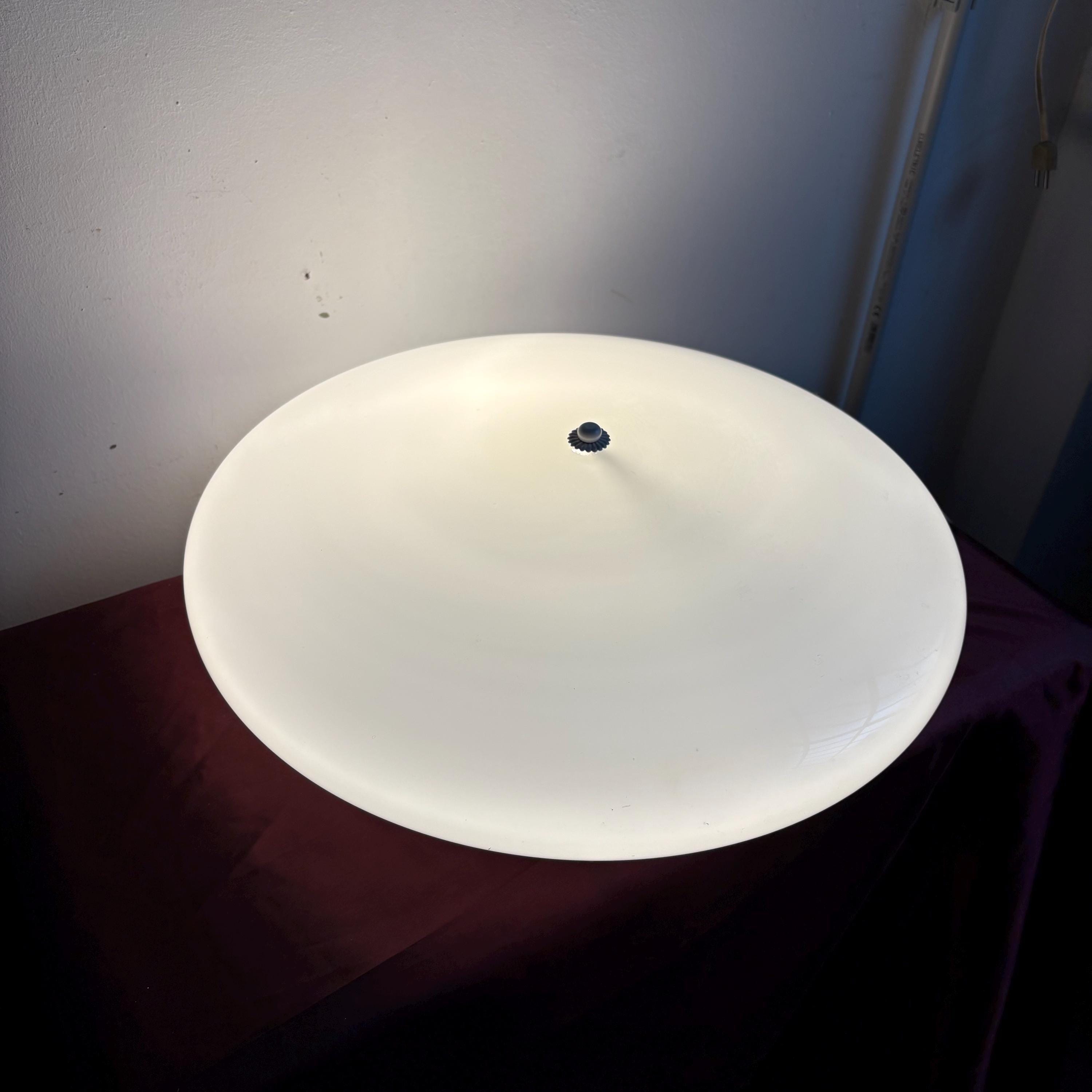 Large Vintage Murano Wall Sconce, White Color