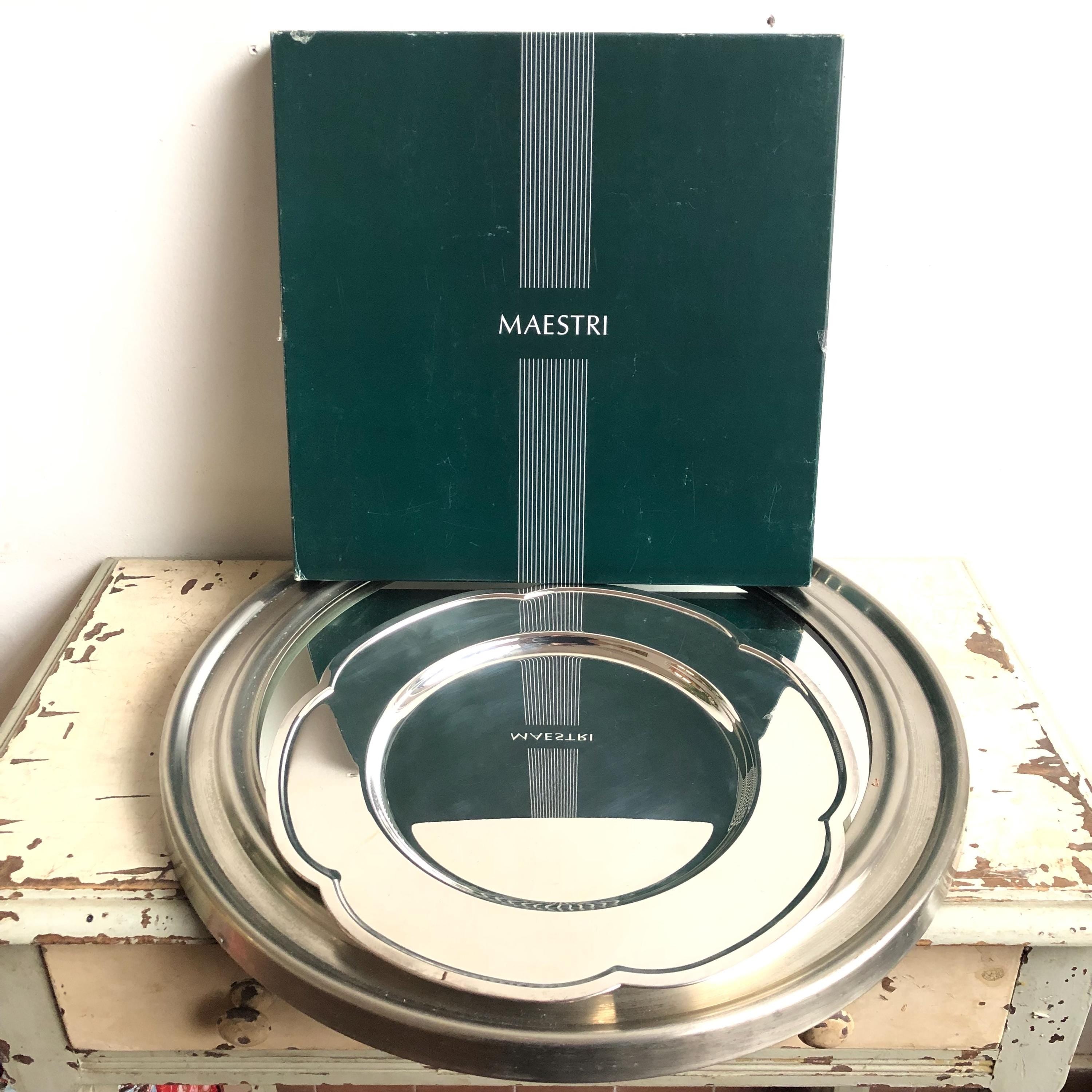 Vintage Silver Plated Brass Placemat, Holiday Table Setting, Elegant Dining Decor, Christmas Placemat