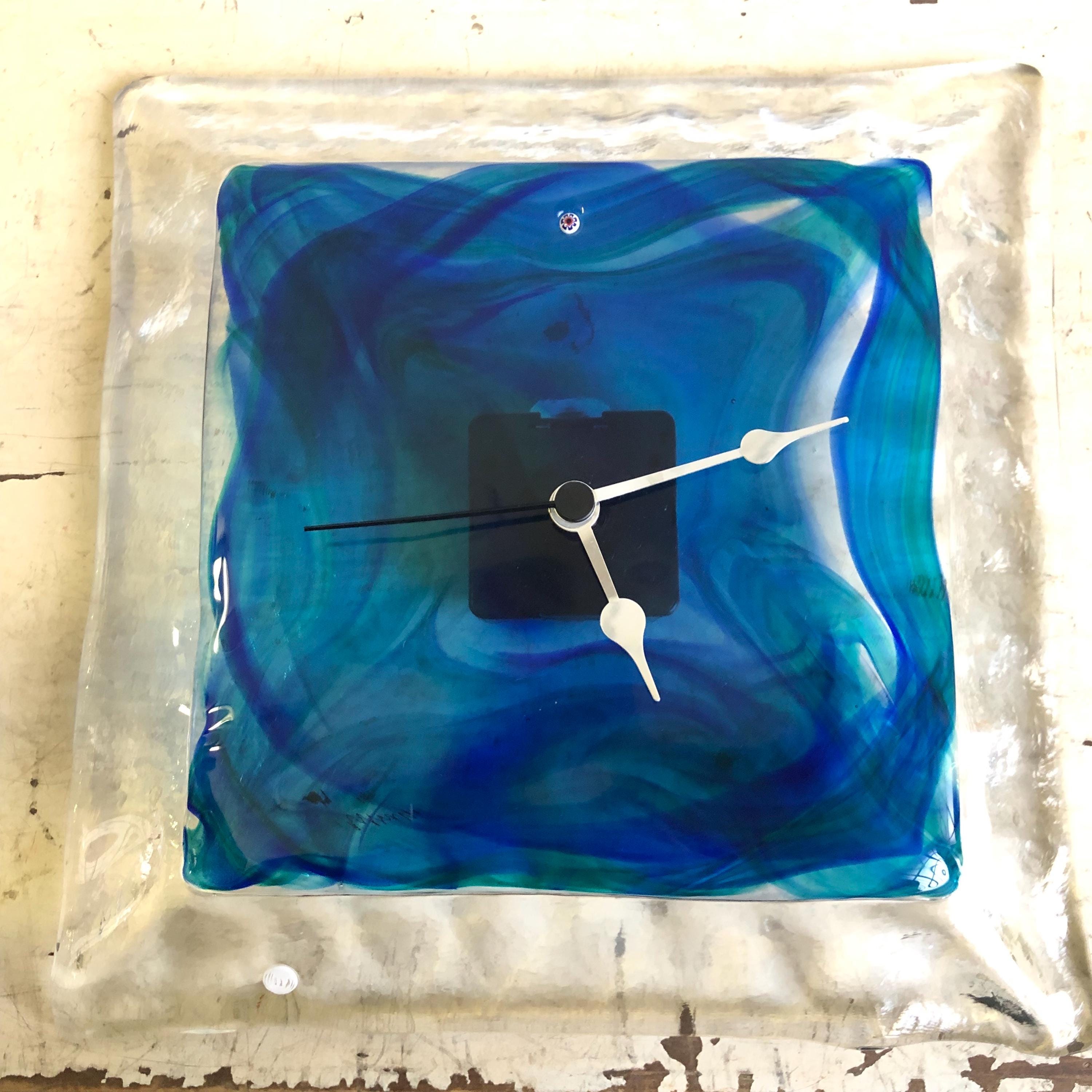 Vintage La Murrina Clock in Murano Glass