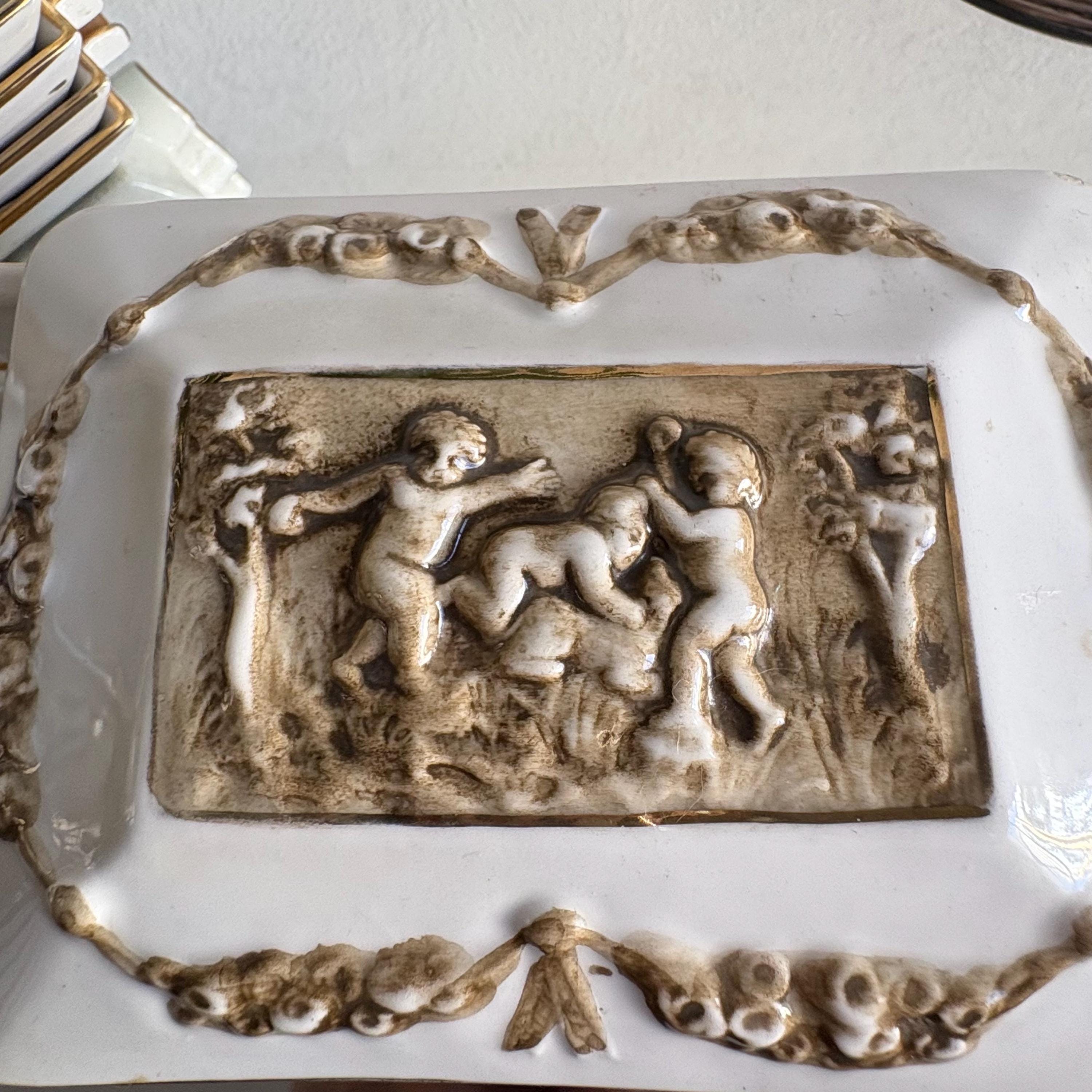 Vintage Capodimonte Smoking Set