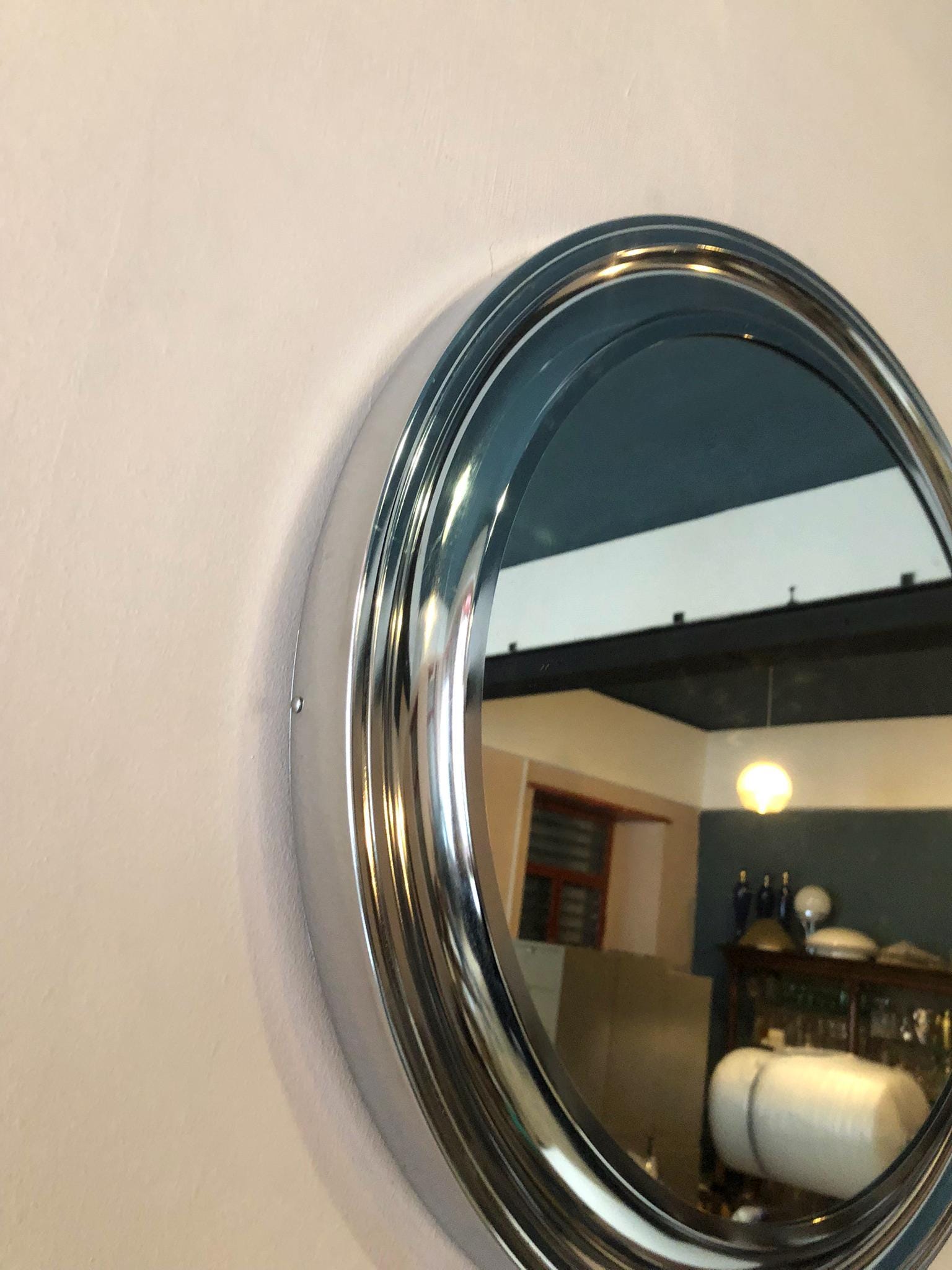Vintage Round Mirror by Sergio Mazza x Artemide