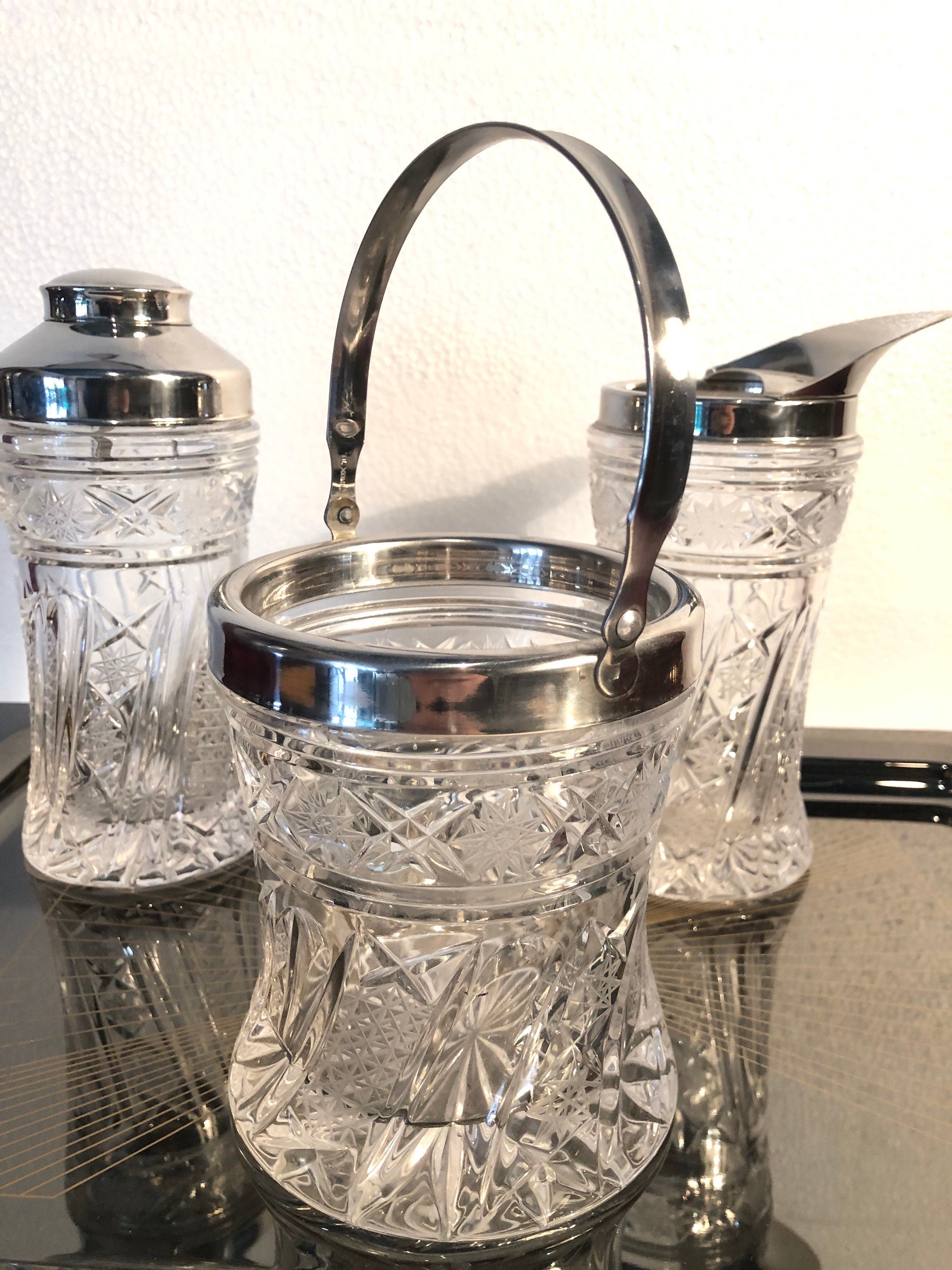 Vintage Crystal Cocktail Set