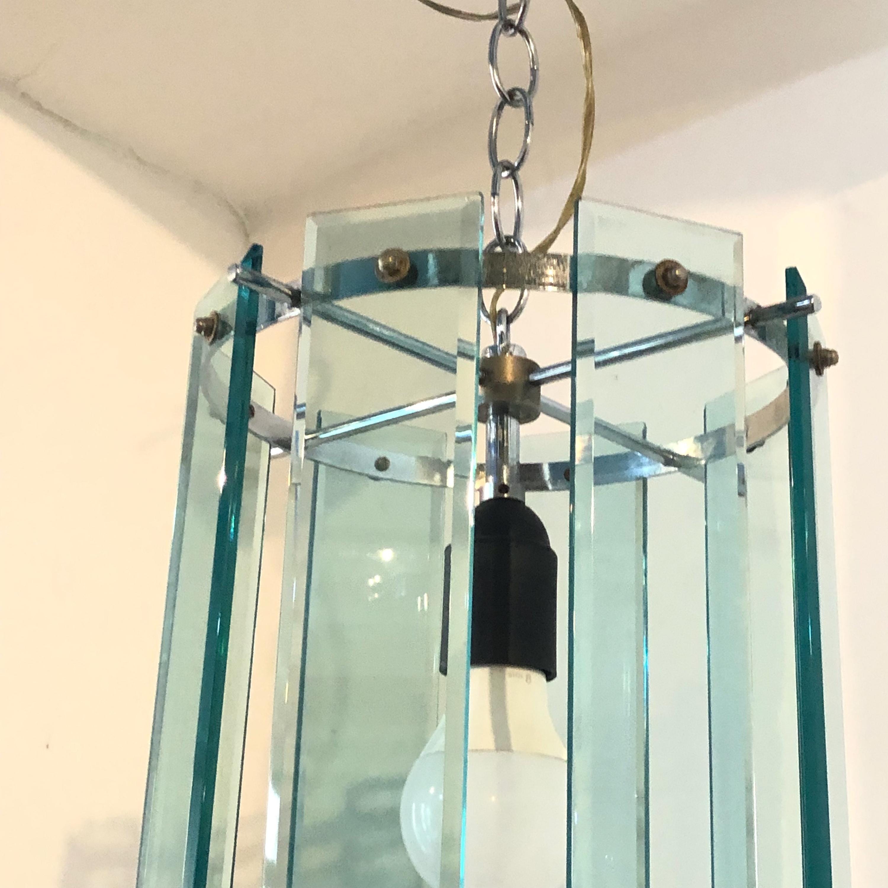 Vintage Pendant Glass Chandelier