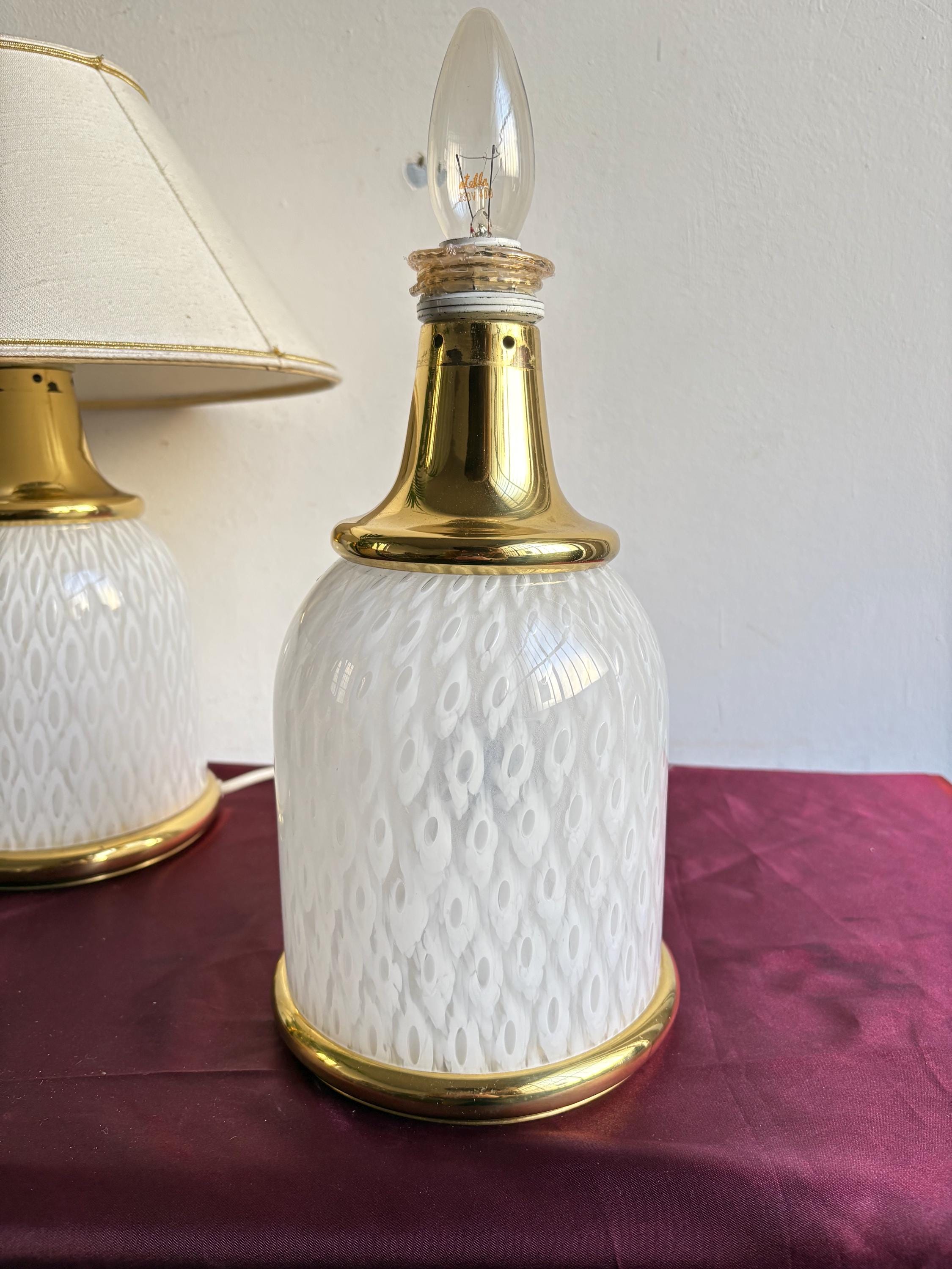 Vintage Pair of Murano Lamp