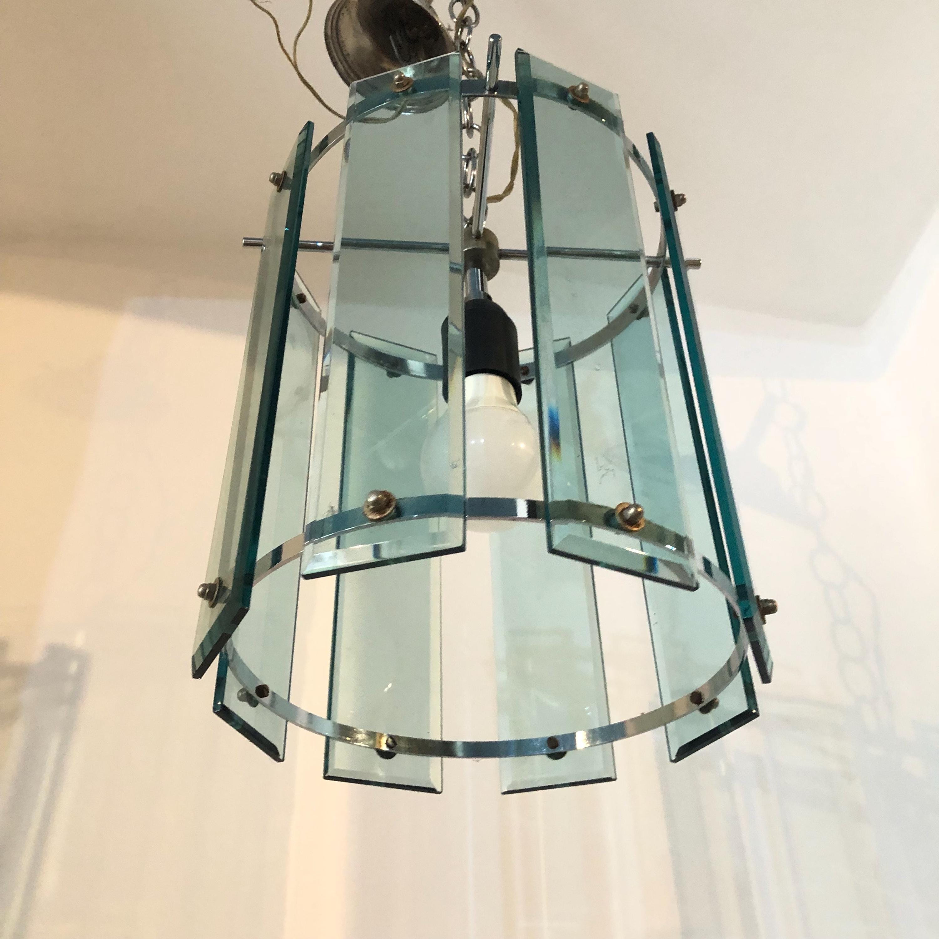 Vintage Pendant Glass Chandelier