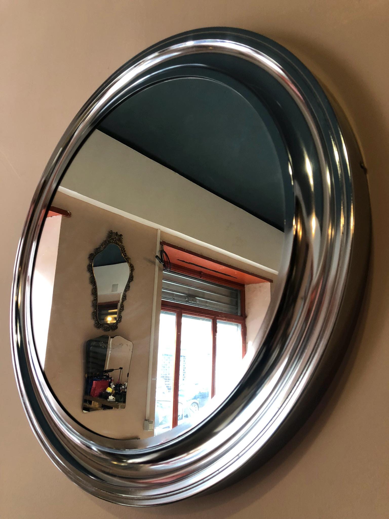 Vintage Round Mirror by Sergio Mazza x Artemide