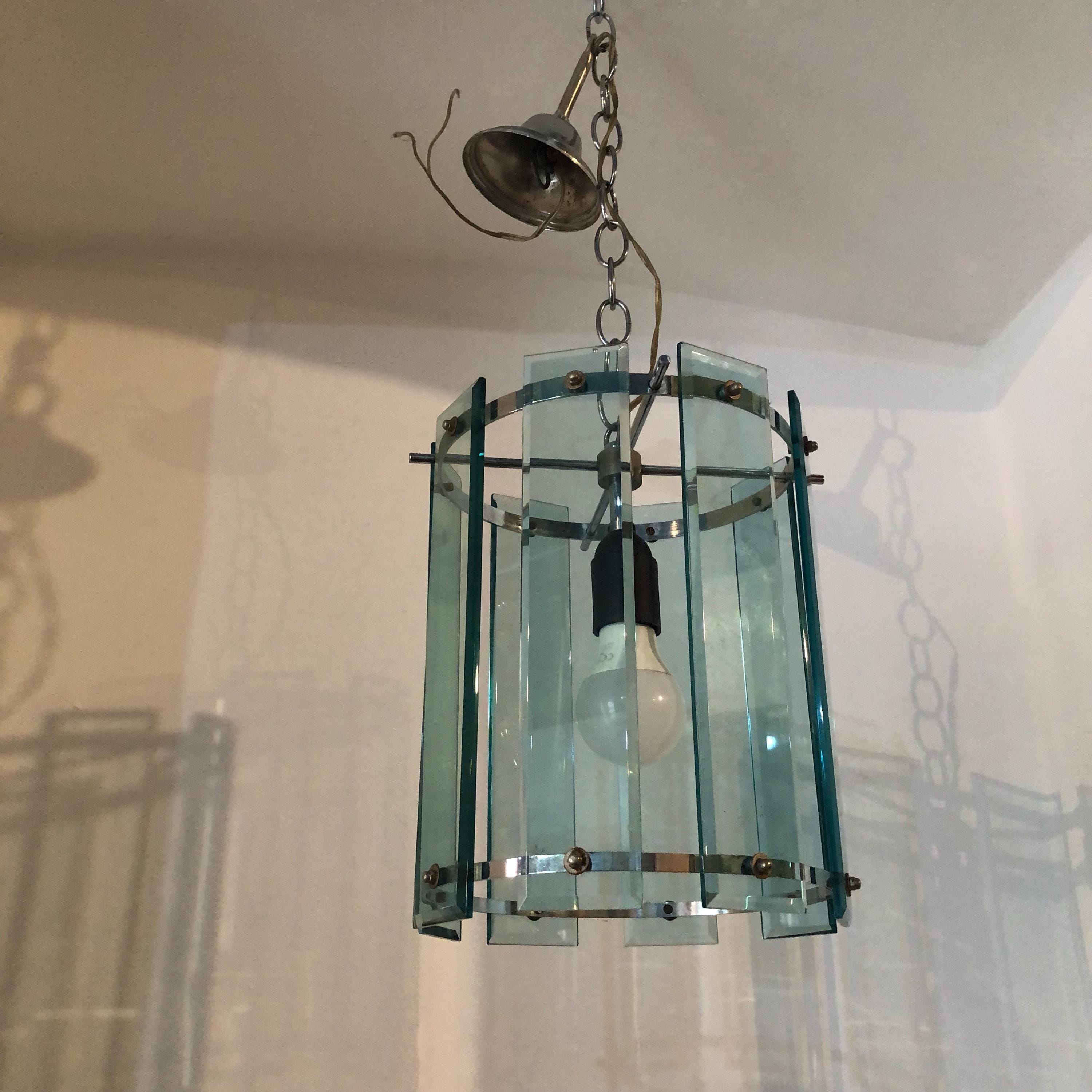 Vintage Pendant Glass Chandelier