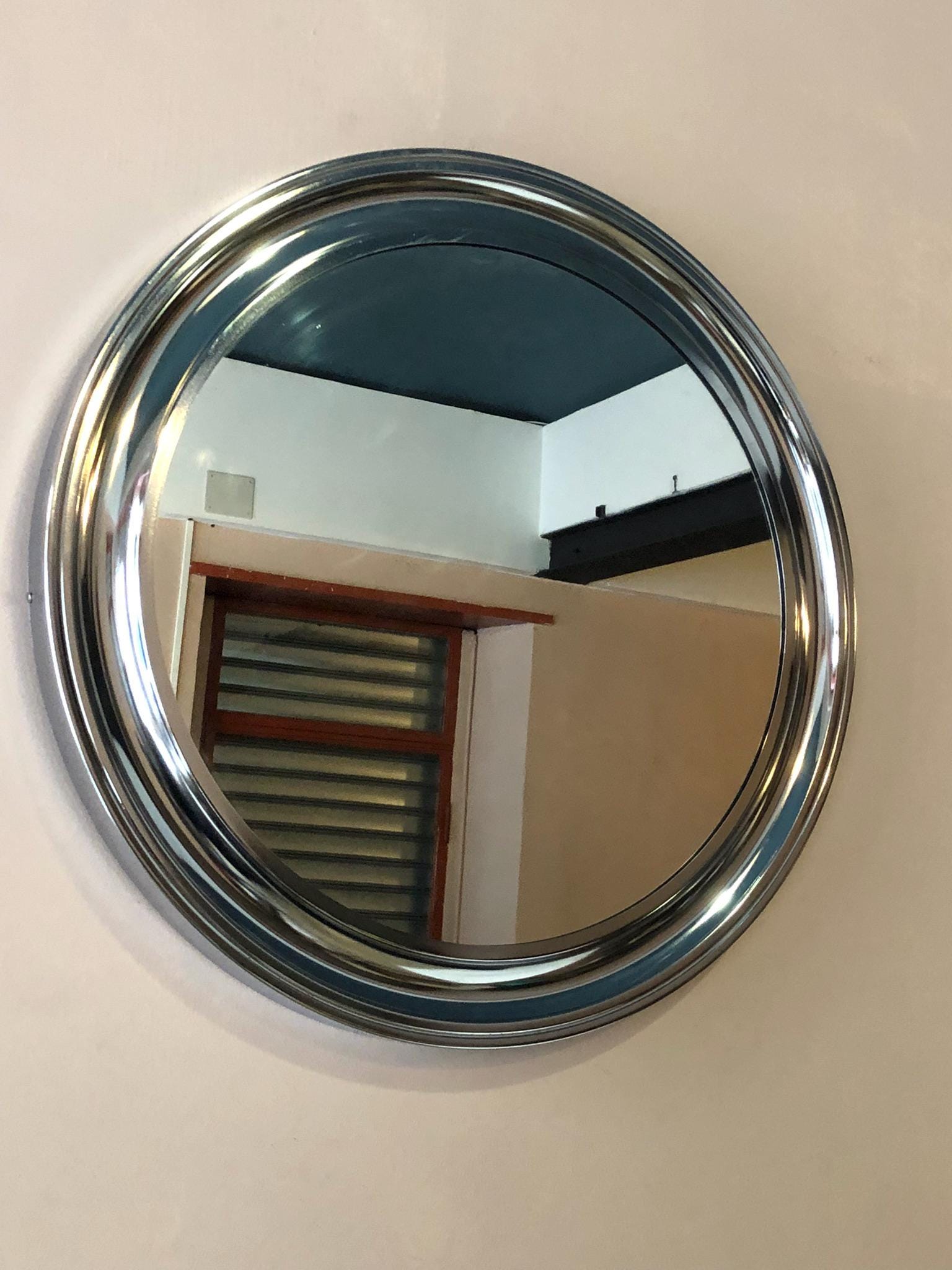 Vintage Round Mirror by Sergio Mazza x Artemide