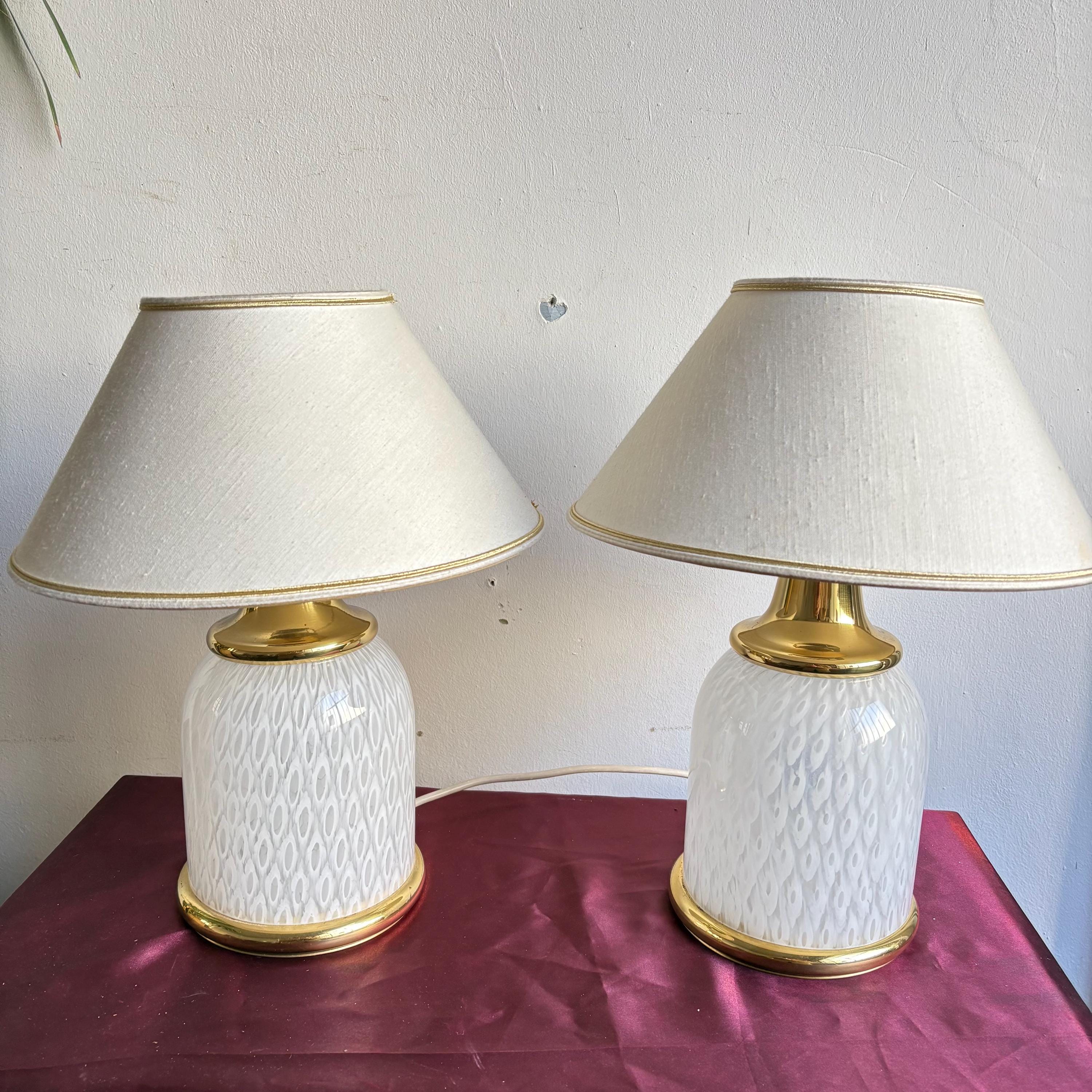 Vintage Pair of Murano Lamp