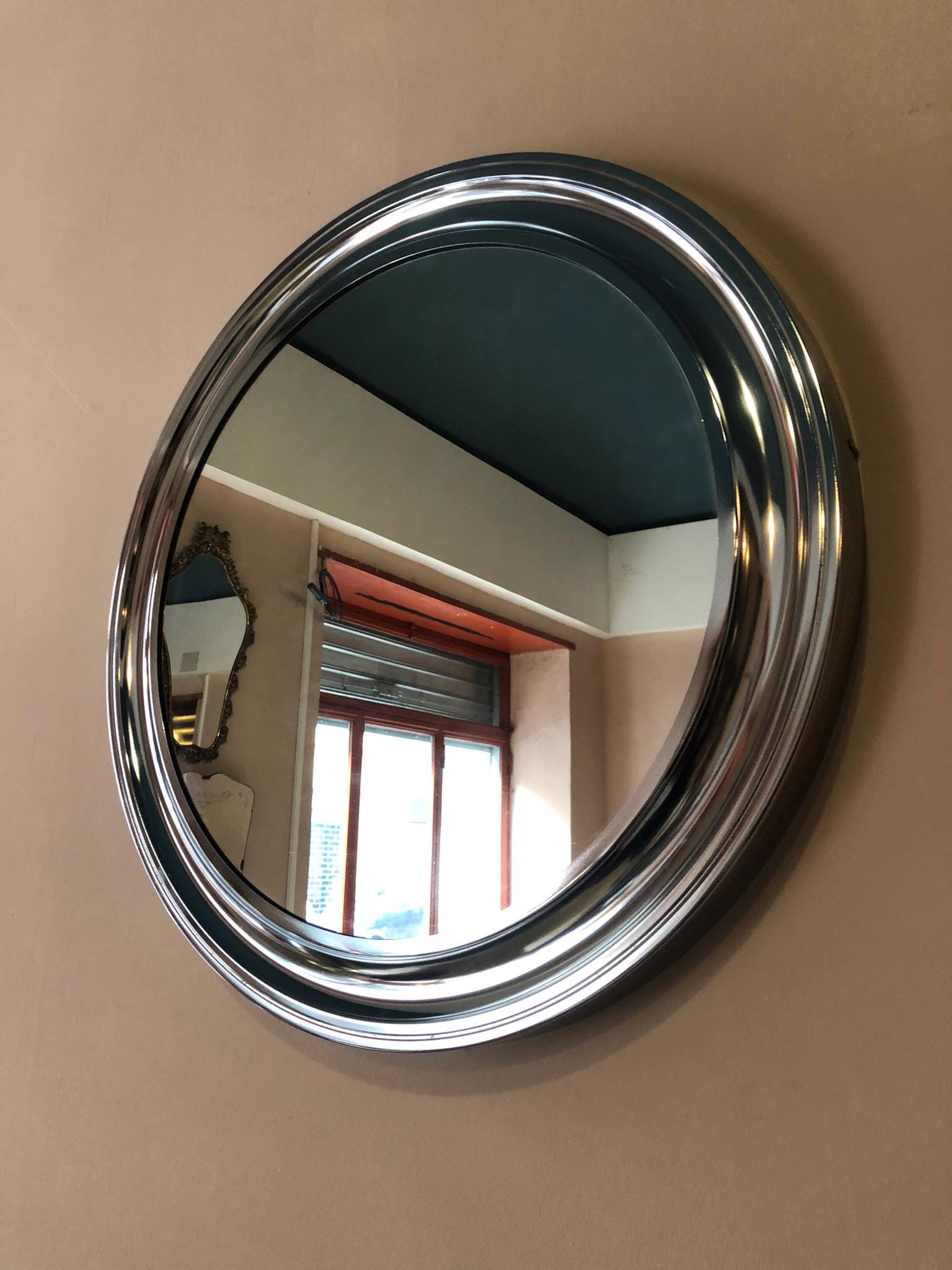 Vintage Round Mirror by Sergio Mazza x Artemide