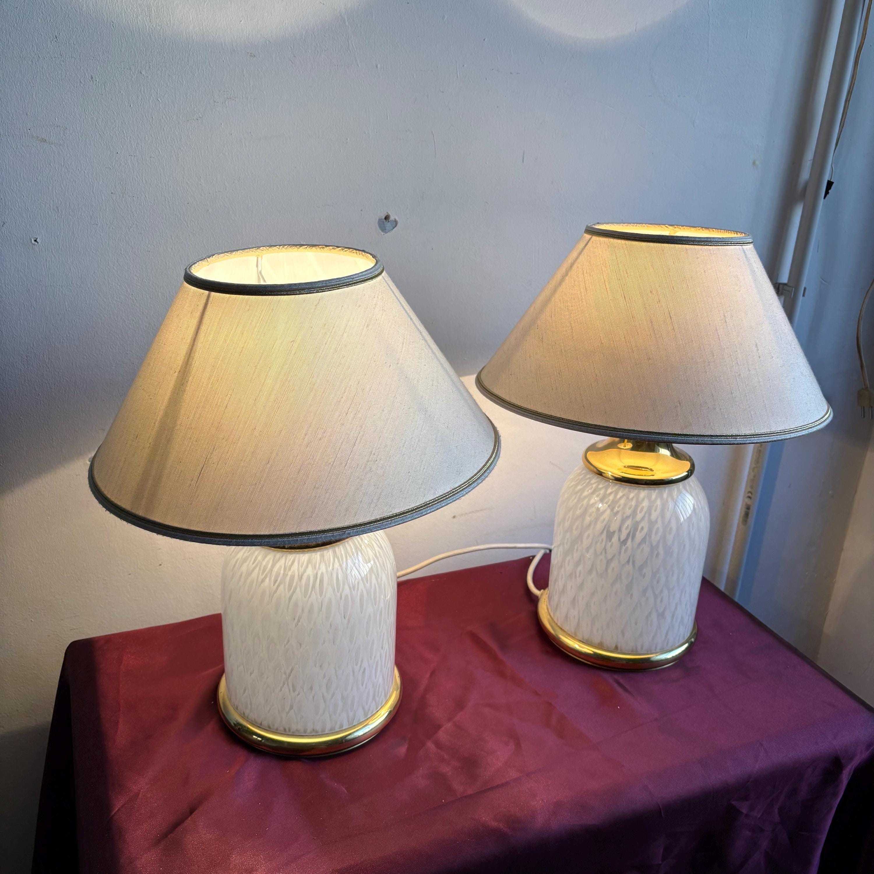 Vintage Pair of Murano Lamp