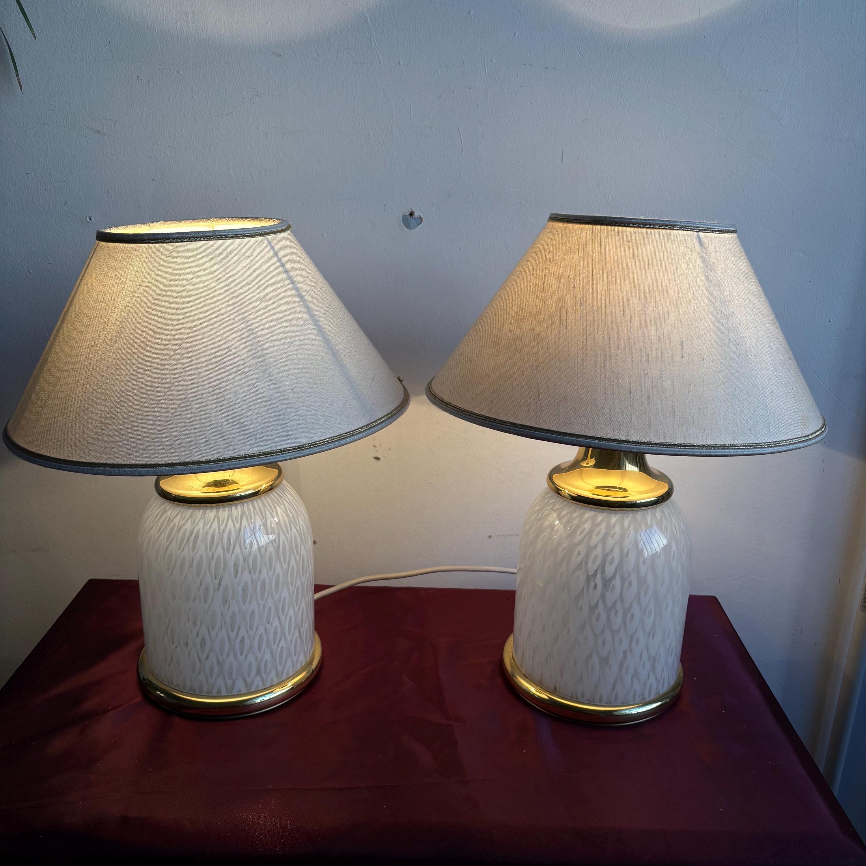 Vintage Pair of Murano Lamp