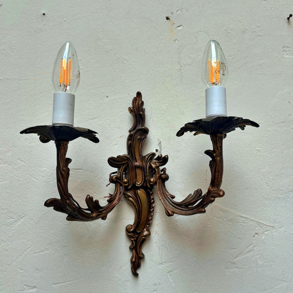 Mid Century Wall Sconces in Brass