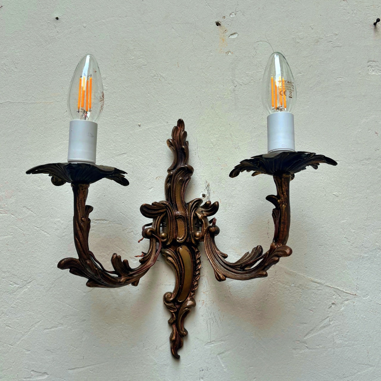 Mid Century Wall Sconces in Brass