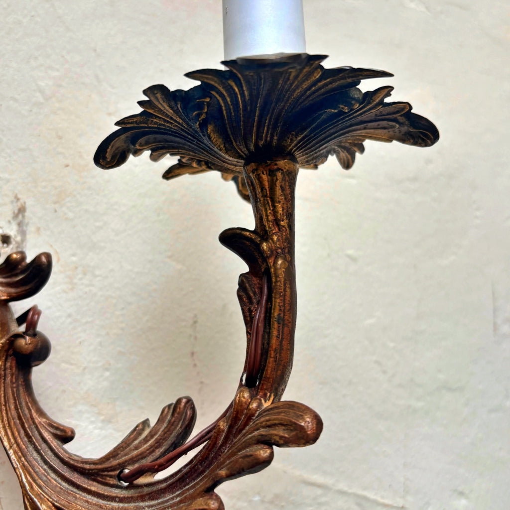 Mid Century Wall Sconces in Brass