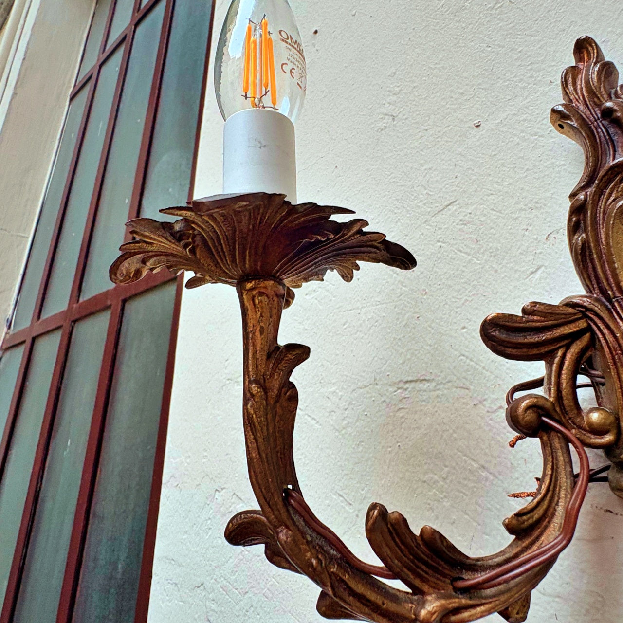 Mid Century Wall Sconces in Brass