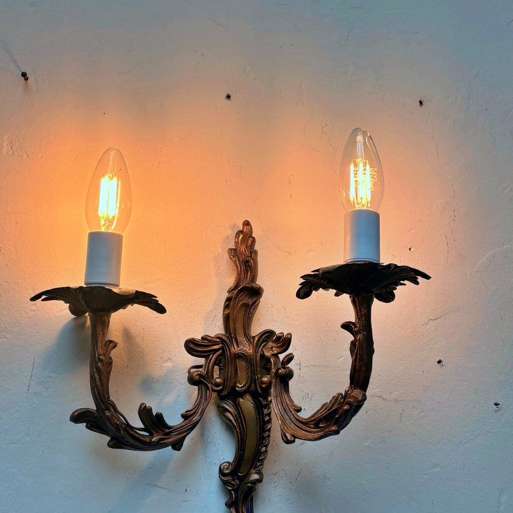 Mid Century Wall Sconces in Brass