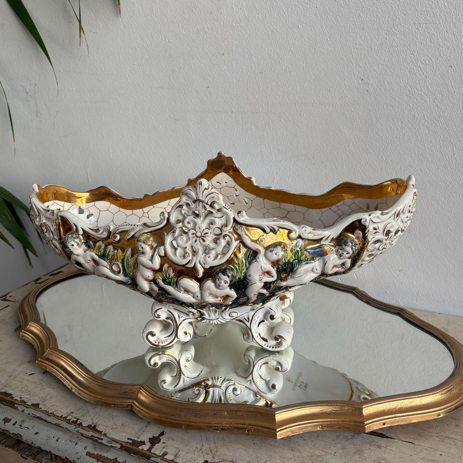 Vintage Capodimonte Fruit Bowl