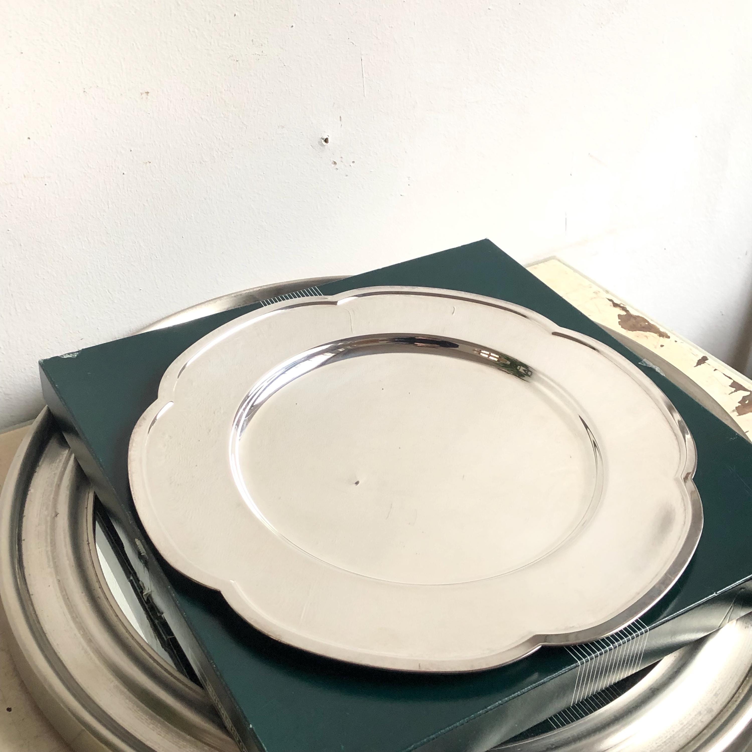 Vintage Silver Plated Brass Placemat, Holiday Table Setting, Elegant Dining Decor, Christmas Placemat