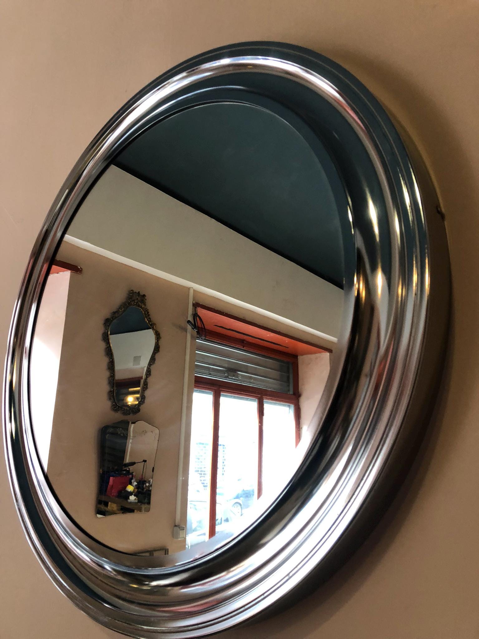 Vintage Round Mirror by Sergio Mazza x Artemide