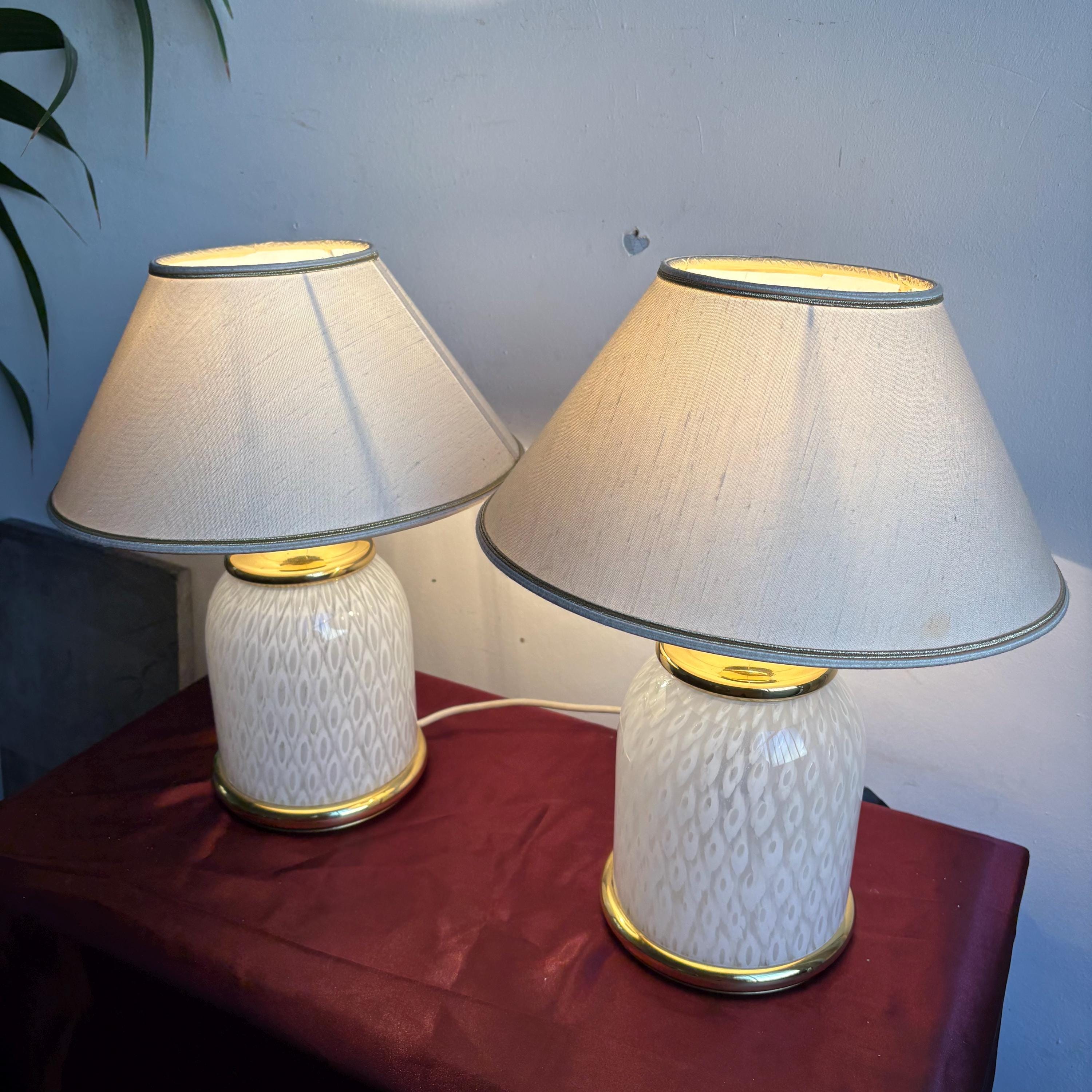 Vintage Pair of Murano Lamp