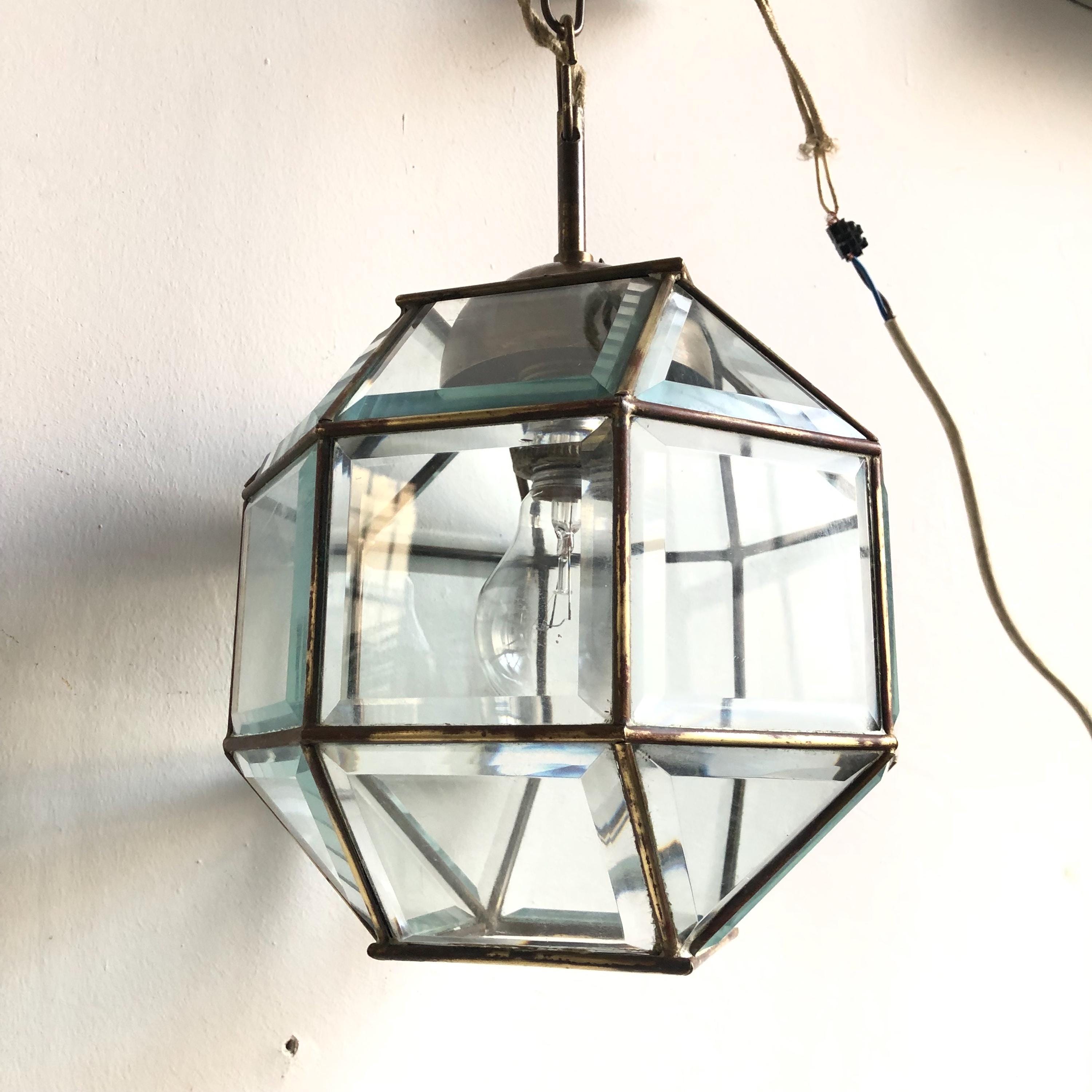 Vintage Sphere Ceiling Lamp in Brass