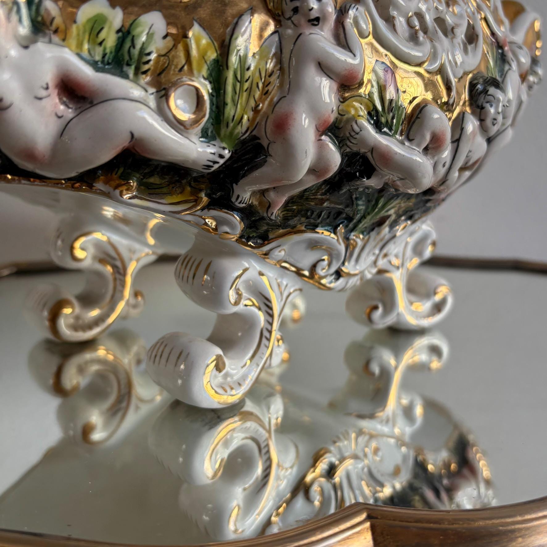 Vintage Capodimonte Fruit Bowl